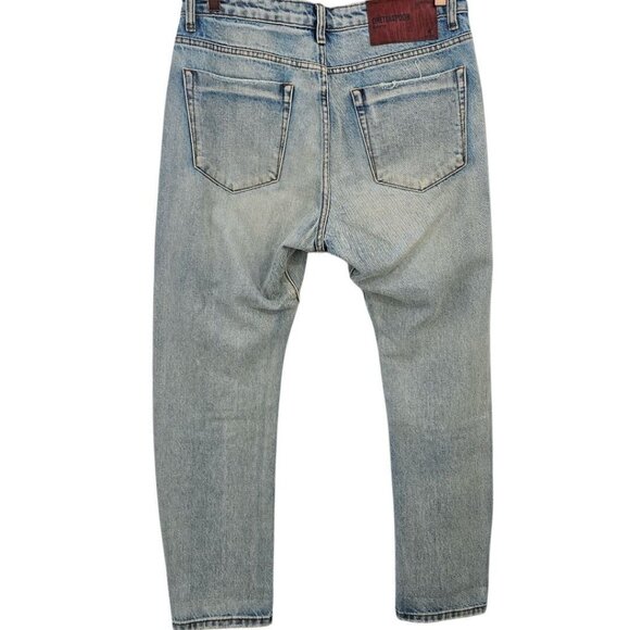 One Teaspoon Womens 27 Saints Trashed Distressed Boyfriend Jeans - Picture 6 of 16